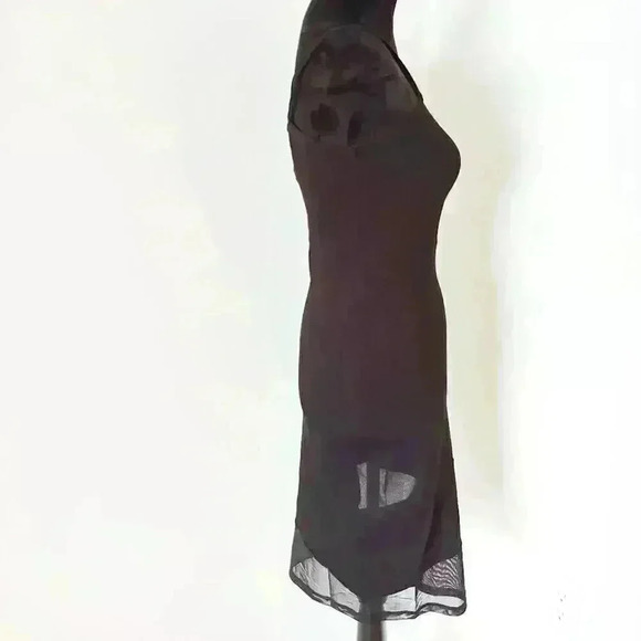 𝅺BEBE One Shoulder Keyhole Mesh Mixed Dress Size S - Picture 6 of 8